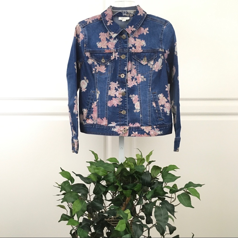 Style & Co Petite Printed Denim Jacket